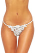 Sexy White Lace Crochet Lined Sexy Thong